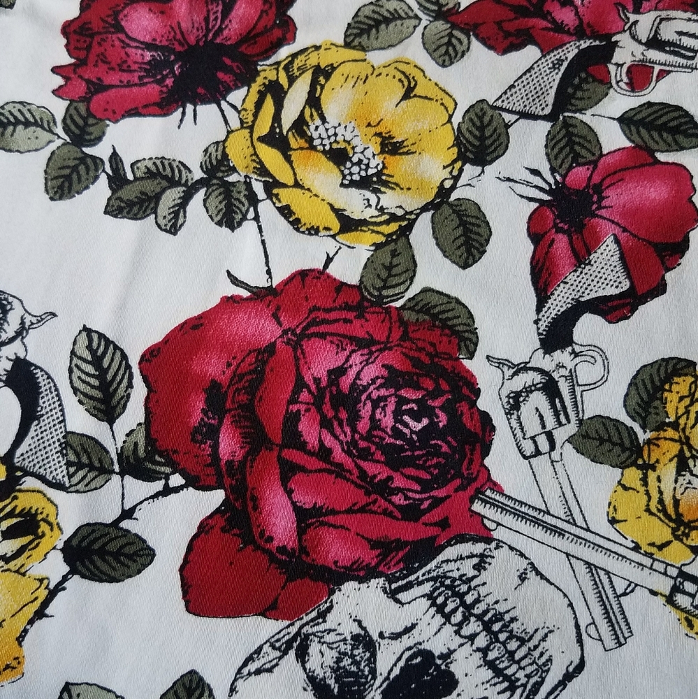 Rockabilly Guns N Roses Sweetheart Dress - Picture 9 of 11